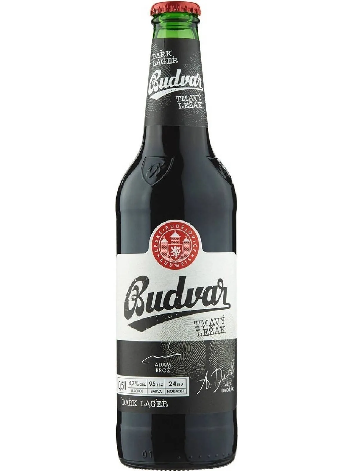 BUDVAR 12° sklo 0,5l/20 tm.lež