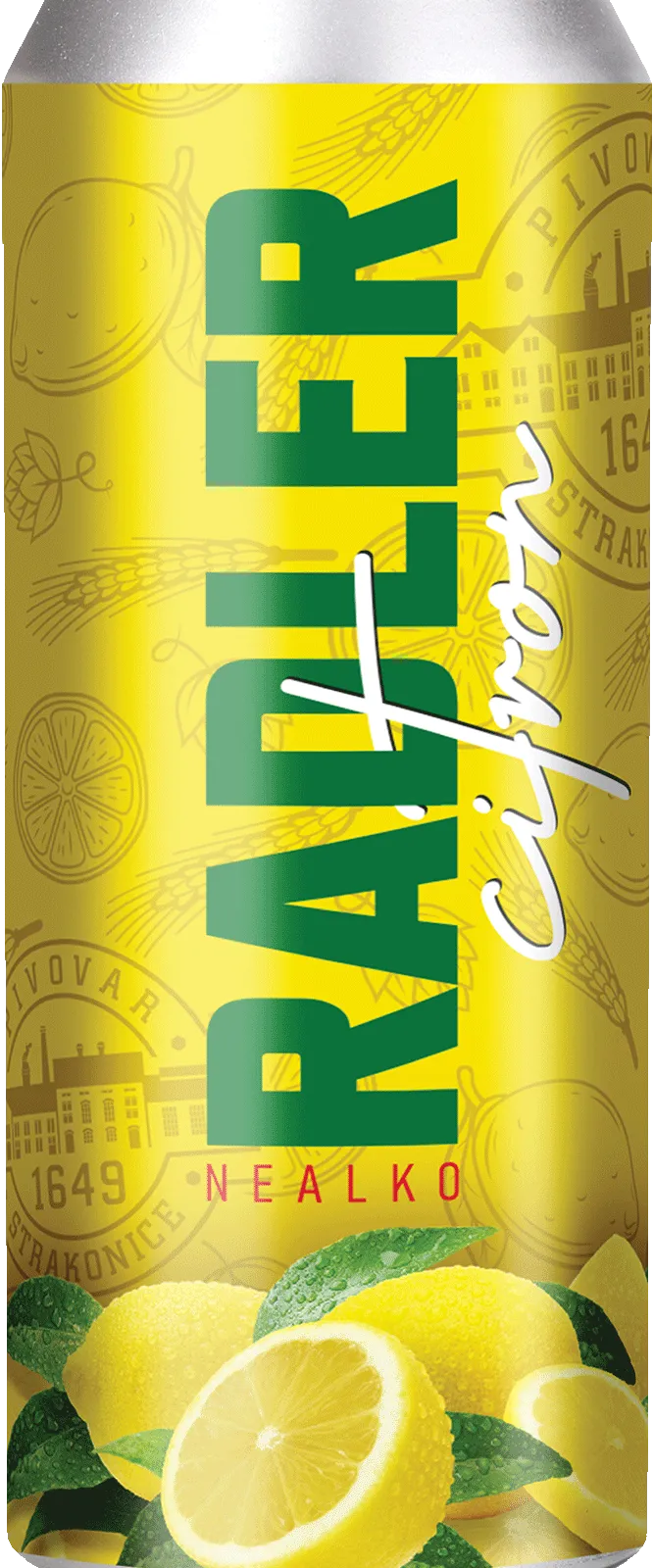 RADLER citron 0,5l plech Strakonice