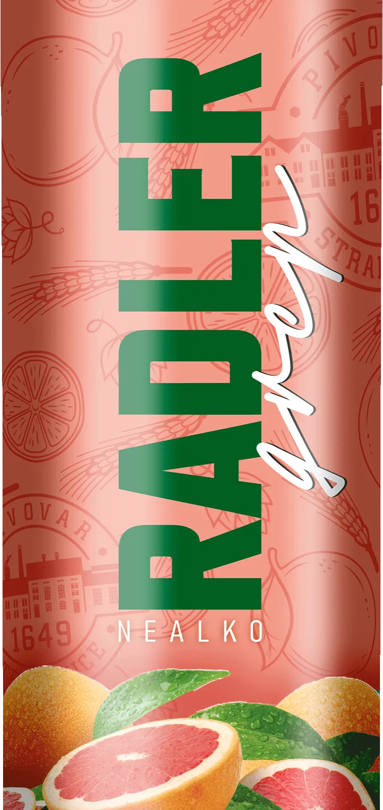 RADLER grep 0,5l plech Strakonice