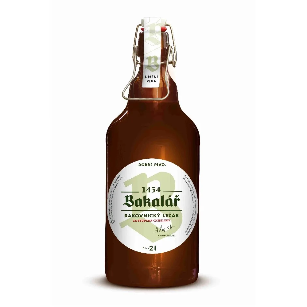 BAKALÁŘ ležák z čerstvého chmele  2L lahev/Svatováclavský/